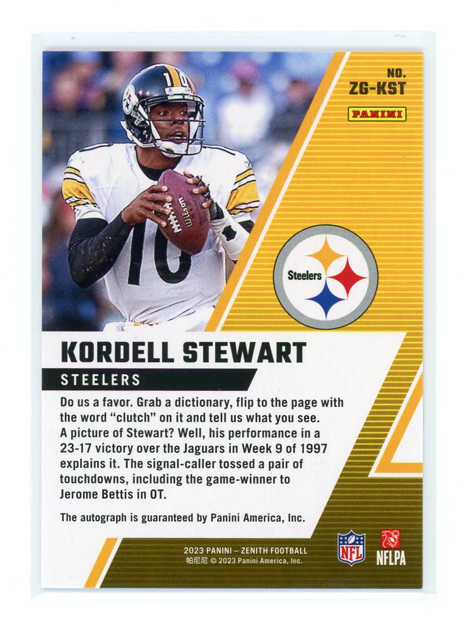Kordell Stewart / 2023 Panini Zenith / Z-Graphs / Raw