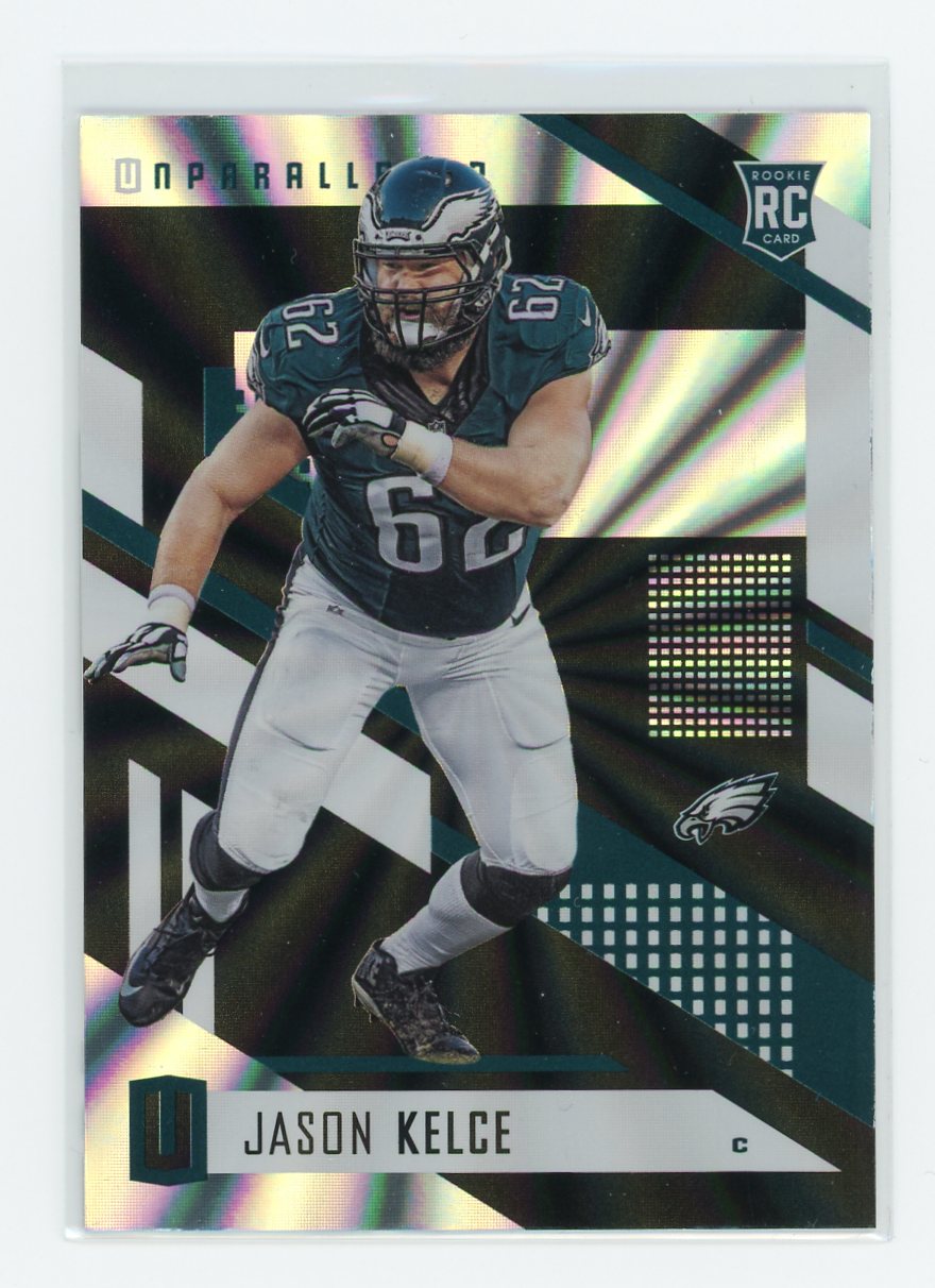 Jason Kelce / 2017 Panini Unparelleled / Rainbow Spokes / Raw