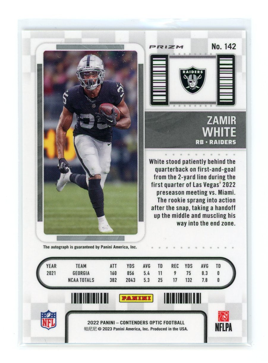 Zamir White / 2022 Panini Donruss Optic / Rookie Ticket Prizm / Raw