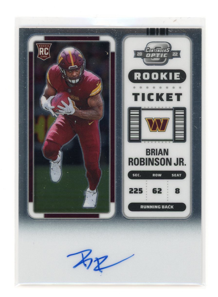 Brian Robinson Jr. / 2022 Panini Donruss Optic / Rookie Ticket / Raw