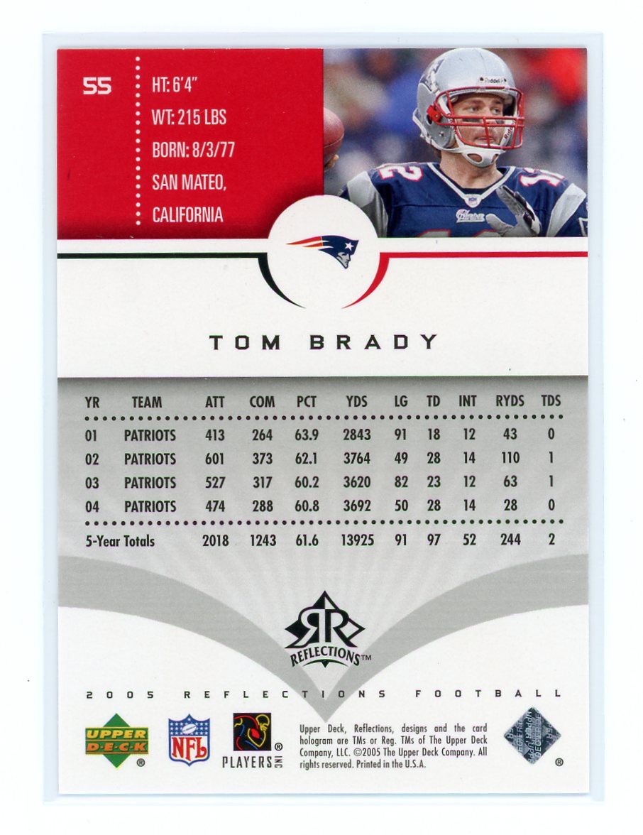 Tom Brady / 2005 Upper Deck Reflections / 355 / Raw
