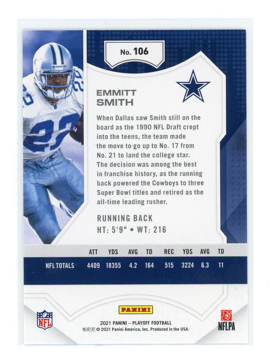 Emmitt Smith / 2021 Panini Playoff / 2nd Down / Raw