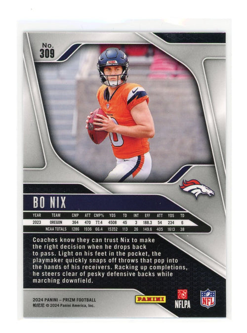 Bo Nix / 2024 Panini Prizm / Base / Raw